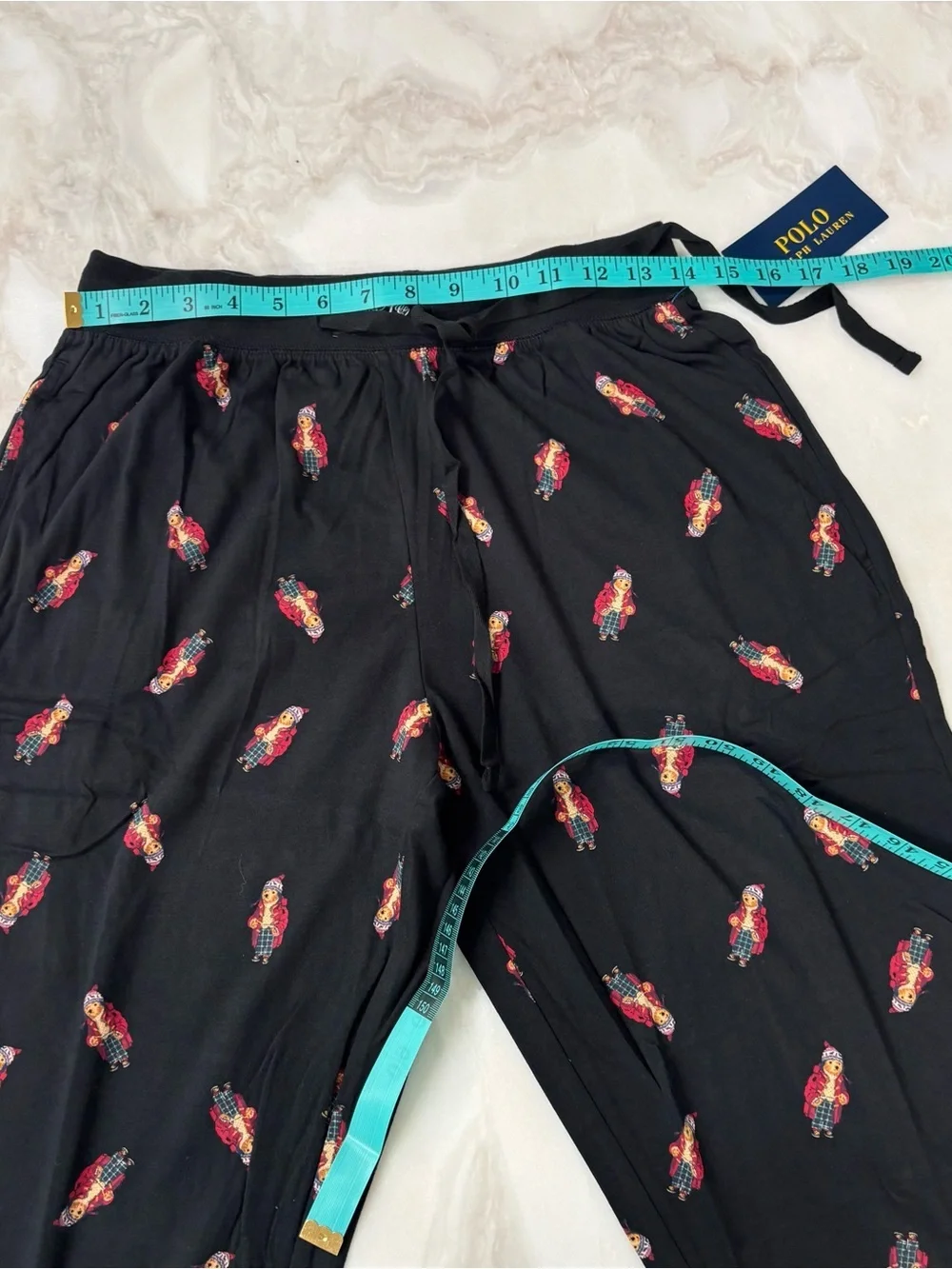 Polo Ralph Lauren Men's Polo Bear Pajama 2 Piece Set Size Small New Black